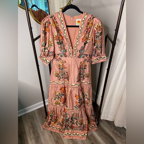 FARM Rio Pink Floral Maxi Dress - Picture 2 of 4